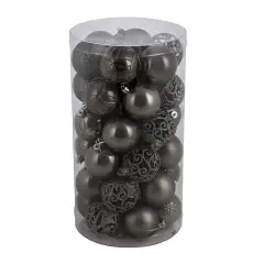Box 37 Sfere di Natale - Diametro 6 cm - Warm Grey