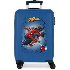 Spiderman Red Trolley Da Cabina Abs 55 Cm 4 Ruote Azzurri