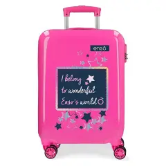 Trolley Abs 55cm. 4 Wheels Enso Make a Wish Fuchsia
