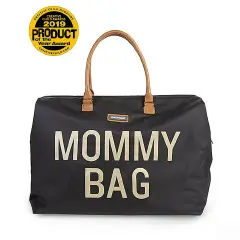 Mommy Bag Changing Bag with Mattress Black and Gold