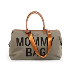 Mommy Bag in Canvas Changing Bag with Mattress Kaki