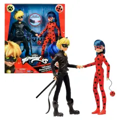 Miraculous Doll 26cm. Bipack Ladybug and Black Cat