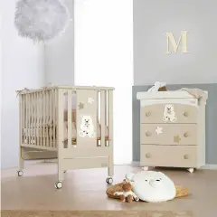 Insieme Kit Avana 5 Pezzi – Letto, Bagnetto e Tessile per Neonati