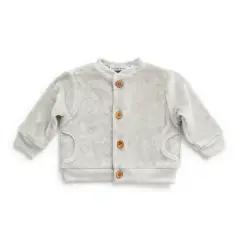 Bamboom Ice Gray Velvet Cardigan 18 Months