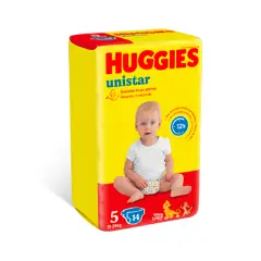 Huggies Unistar Diapers Size 5 Junior 11-19 Kg 14 Diapers