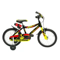 Bici per Bambini 4-7 Anni - Bicicletta 16” Hero Nero e Giallo