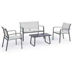 Arent Anthracite Living Room Set 4 Pieces