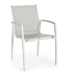 Hilla Chair with Armrests White Cloud