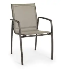 Hilla Chair with Armrests Coffee Bizzotto 0662937