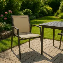 Sedia Hilla con Braccioli Coffee - Bizzotto