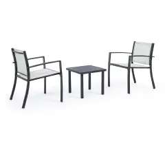 Auri Anthracite Living Room Set 3 Pieces