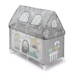 Letto Campeggio Daily Dolci Sogni Grigio con Casetta – Lettino Portatile per Bambini