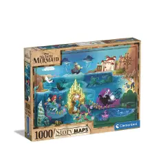 Puzzle 1000 Pieces Disney Maps Little Mermaid