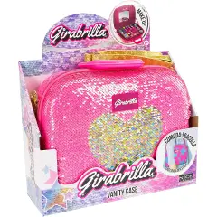 Girabrilla Valigetta Make Up Oro con Stelle Fuxia – Trucco Glitter per Bambine