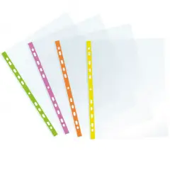 Busta Trasparente Fluo con Foratura Universale 22x30 cm – 150 Micron Lucida (Conf. 10 Pezzi)