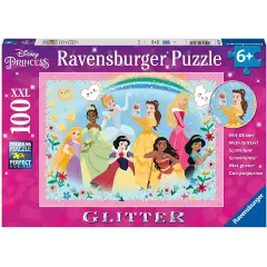 Puzzle 100 Pieces XXL Disney Princess Glitter