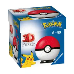 Puzzle 3D Pokeball Rossa Ravensburger – 54 Pezzi