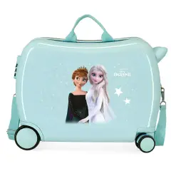 Frozen Frosted Light Travel Trolley Rideable Abs 4 Wheels