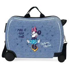 Minnie Make It Rain Bows Rideable Travel Trolley Abs 4 Wheels