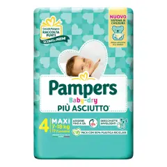 Pannolini Pampers Baby-Dry Flash - Taglia 4 - 7-18 Kg - 17 Pezzi