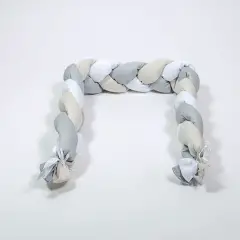 Braid Reducer for Crib Piquet Solid Color Dove Grey - Billo and Pallina