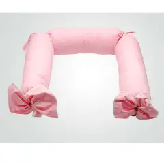 Braid Reducer Cot Piquet Solid Color Pink Billo and Pallina