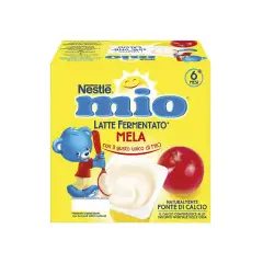 Nestlé Mio Merenda Latte Fermentato e Mela 4x100g – Merenda Cremosa dai 6 Mesi