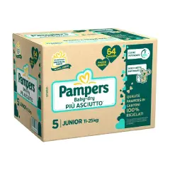 Pampers Baby-Dry Diapers Escort Pack - Size 5 - 11-25 Kg - 64 Pieces