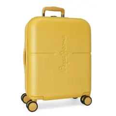 PEPPER JEANS CABIN TROLLEY ABS 55CM 4 WHEELS HIGHLIGHT OCRE