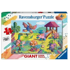 Puzzle 24 Pieces Giant Dinosaurs at the Playground