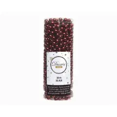 Glossy Plastic Beaded Garland 1000cm Oxblood