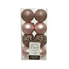 Box 16 Sfere di Natale - Diametro 6 cm - Blush Pink