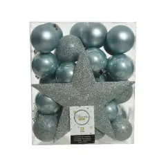 Box 33 Sfere di Natale - Diametro 8 cm - Misty Blue