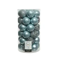 Box 37 Sfere di Natale - Diametro 6 cm - Misty Blue