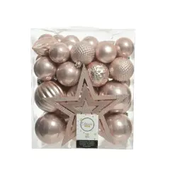 Box 50 Sfere di Natale - Diametro 8 cm - Blush Pink