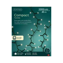 Luci di Natale Lumineo Compact - 2000 Led Bianco Caldo - Filo Verde da 45 metri