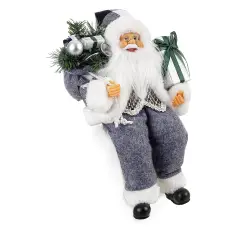 Babbo Elton Seduto Grigio – Altezza 30 cm