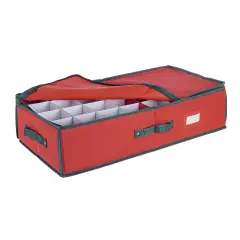 Contenitore Xmas Sfere Rettangolare Rosso – Protezione e Ordine per le Tue Sfere Natalizie