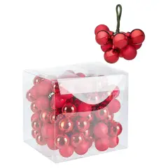 Mazzo 10 Sfere 20mm Rosso Lucido-Opaco Assortito – Natale Naturale e Brillante