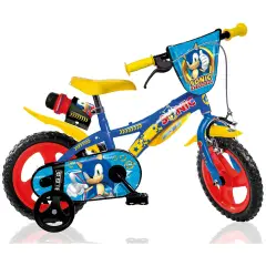 Bici per Bambini 2-4 Anni Bicicletta 12 Pollici Sonic  Con Rotelline Stabilizzatrici