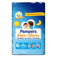 Pampers Sun and Moon Diapers - Size 6 - 15-30 Kg - 13 Pieces