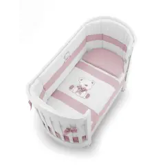 Erbesi Set Piumone Sfilabile Tato Ovale bianco rosa