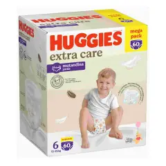 Huggies Extra Care Diapers Panties Megapack - Size 6 - 15-25 Kg - 60 Pieces