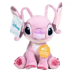 Peluche Stitch Seduto Angel Rosa 45 cm – Interattivo con Suono Disney
