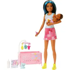 Barbie Skipper Babysitter Nanna 2 Playset with Skipper Baby Doll and Theme Accessories Hjy34