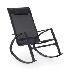 Rocking Armchair Demid Anthracite Bizzotto