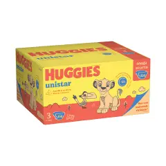 Huggies Unistar Megapack Diapers - Size 3 - 4-9 Kg - 156 Pieces