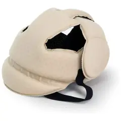 PROTECTIVE HELMET FOR CRAWLING FIRST STEPS NEWBORN BABY COLOR BEIGE - CRAWLING HELMET