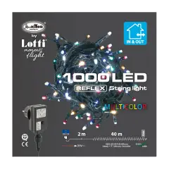 Luci di Natale Lotti – Catena 1000 LED Multicolor – Filo Verde da 40 Metri