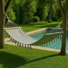 Sage Green Tassel Hammock 100x200